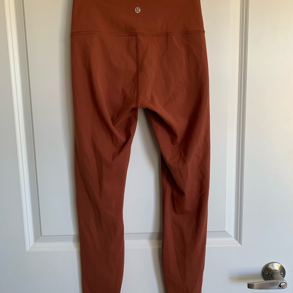 Lululemon Wunder Train High-Rise Tight 25" in Dark Terracotta - Picture 3 of 7